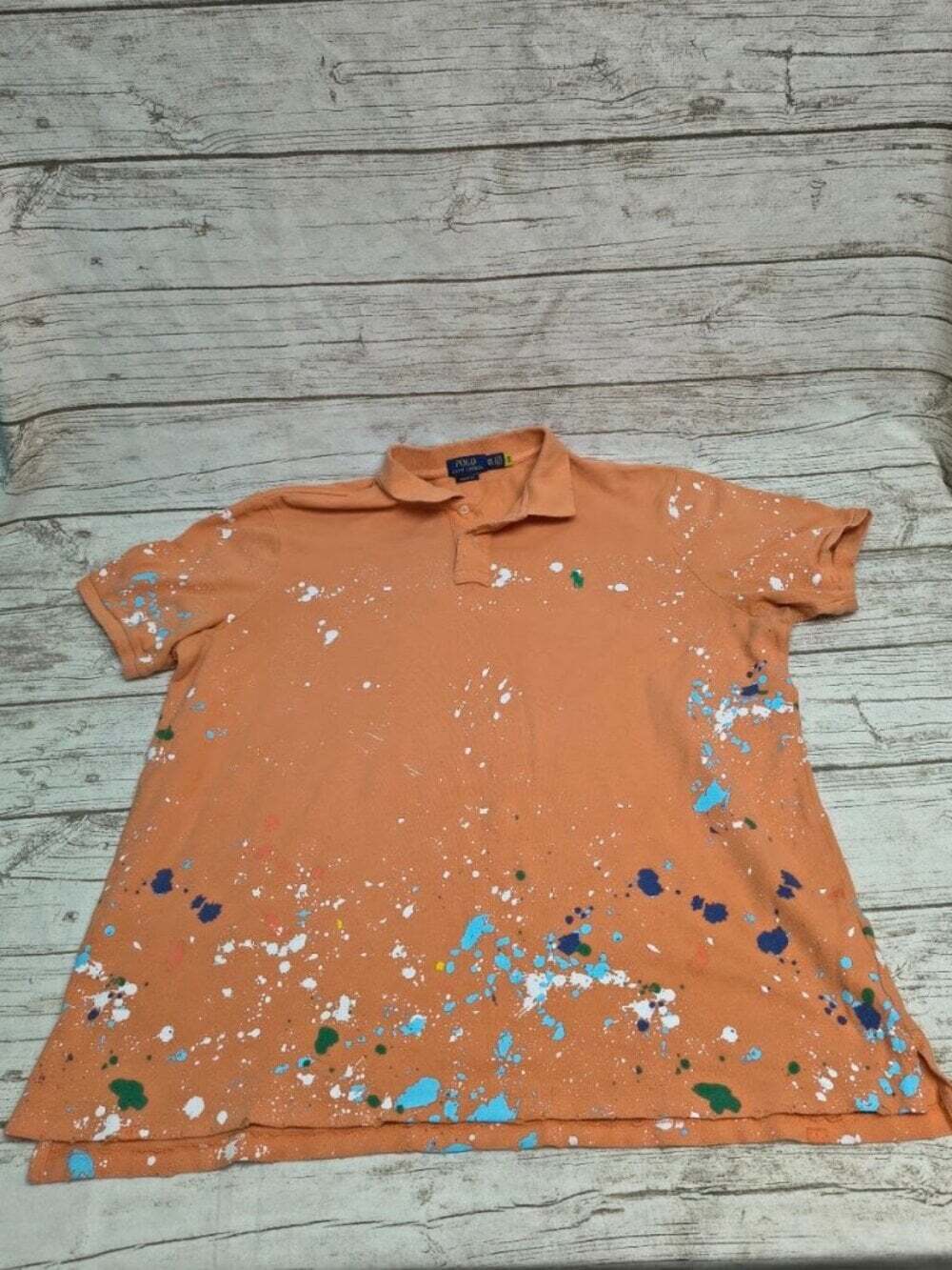 Polo Ralph Lauren Classic Fit Paint Splatter Polo Shirt XXL